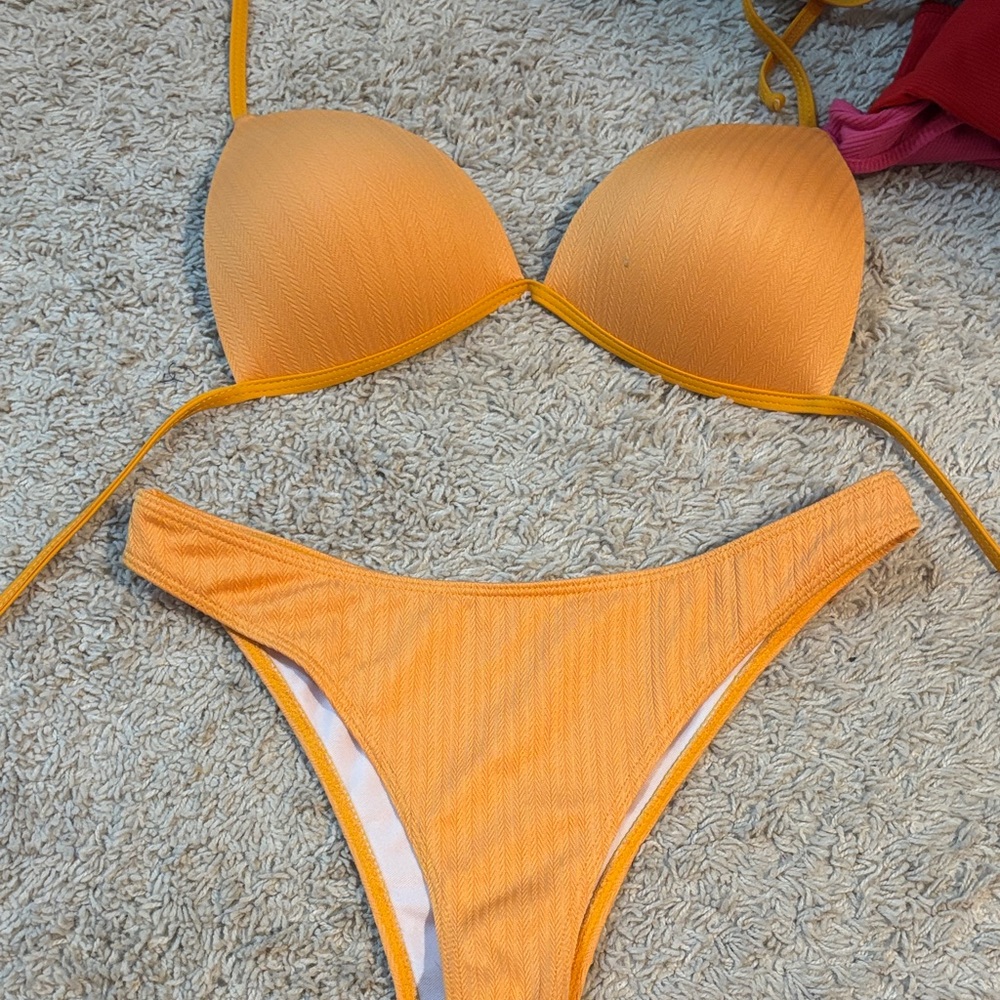 Vibrant Orange Bikini Set
